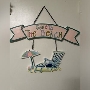 “Gone To The Beach” Wooden Sign